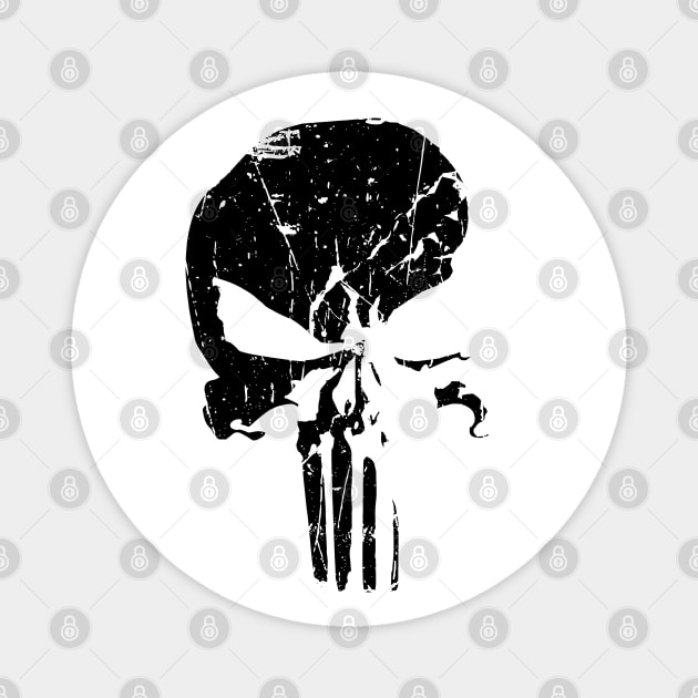 Revenge - Black Skull Paint Ink Splat Magnet by SALENTOmadness